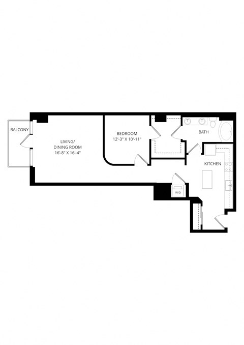 a floor plan of a home with a bedroom and a living room